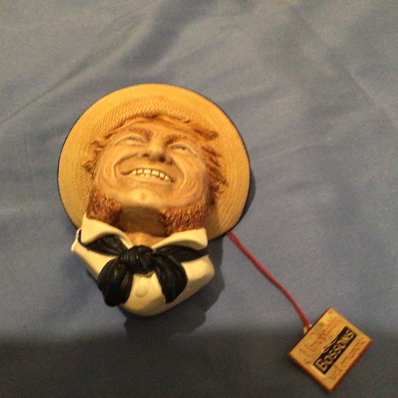 Bossons Jolly Tar Vintage 1988 England Chalkware Head with Tag Vintage Wall Art - Picture 2 of 9